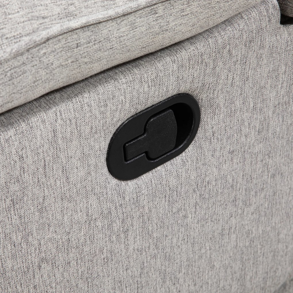 HOMCOM Scaun de relaxare, ajustabil, confortabil, 89x101x105 cm, Gri | Aosom Romania