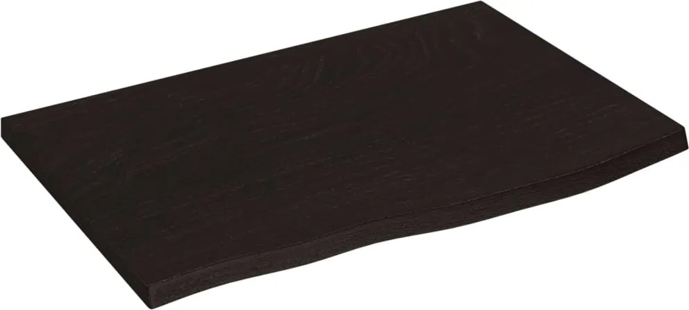 vidaXL Raft de perete maro închis 60x40x2 cm lemn masiv stejar tratat