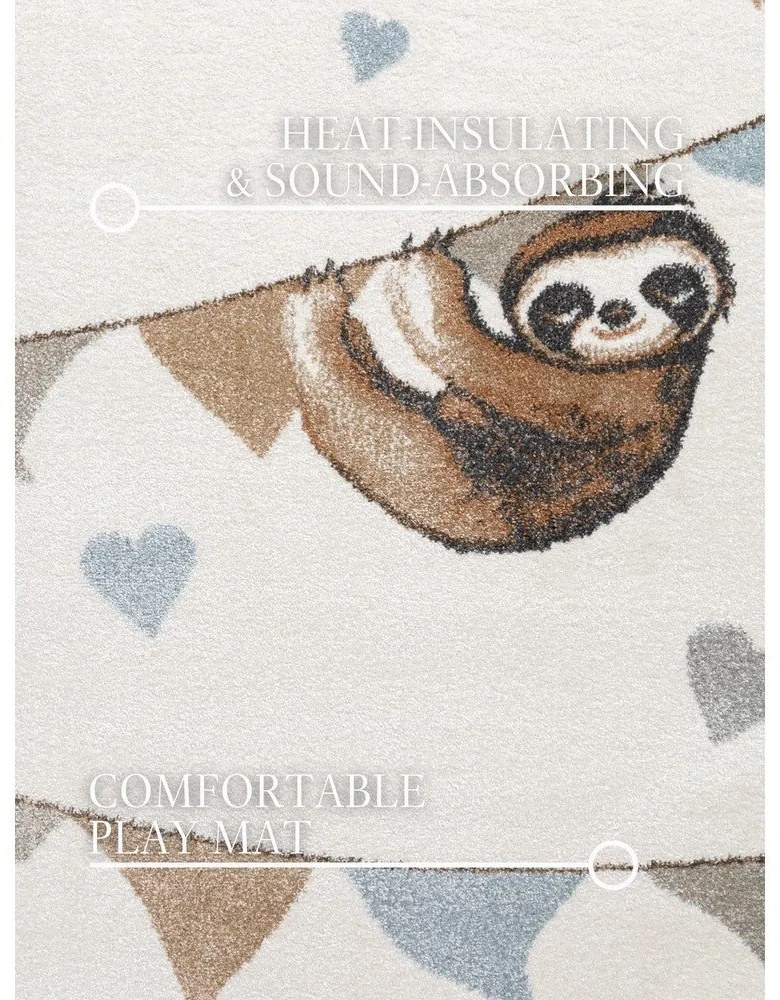 Covor pentru copii crem 120x170 cm Walk like an Elephant Rainbow Party – Villeroy&amp;Boch