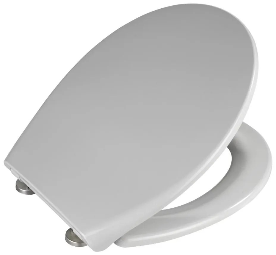 WENKO 22402100-WC Capac WC SAMOS, 44,5 x 37,5 cm, gri/argintiu