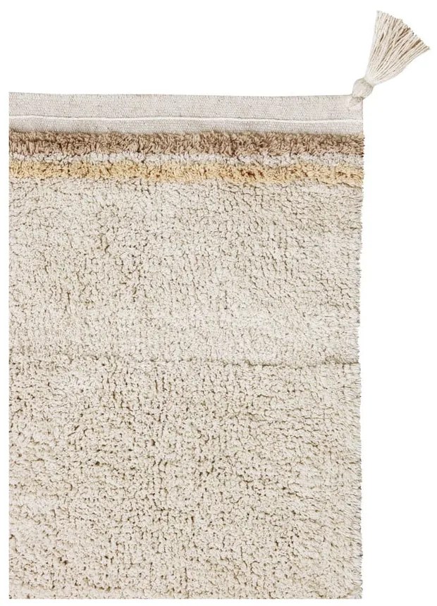 Covor crem lavabil/țesut manual din bumbac 120x160 cm Bloom Natural – Lorena Canals