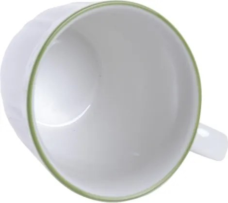 Cană stil Mediterraneean verde , din portelan , "Oliv"
