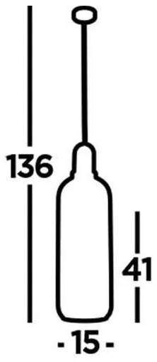 Lustră pe cablu PIPETTE 1xE27/60W/230V lucioasă Searchlight 46641-1SM