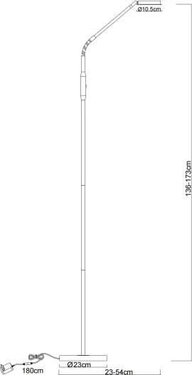 Globo 58504SM - Lampă de podea tactilă LED dimabilă SILVIO LED/6,5W/230V alamă
