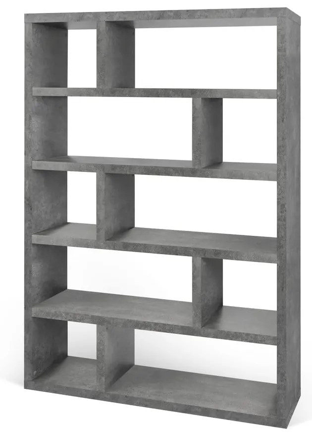 Bibliotecă gri cu aspect de beton Dublin TemaHome, înălțime 173 cm