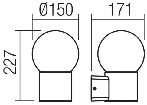 Aplică de exterior Redo 90640 BULK 1xE27/28W/230V IP44 antracit