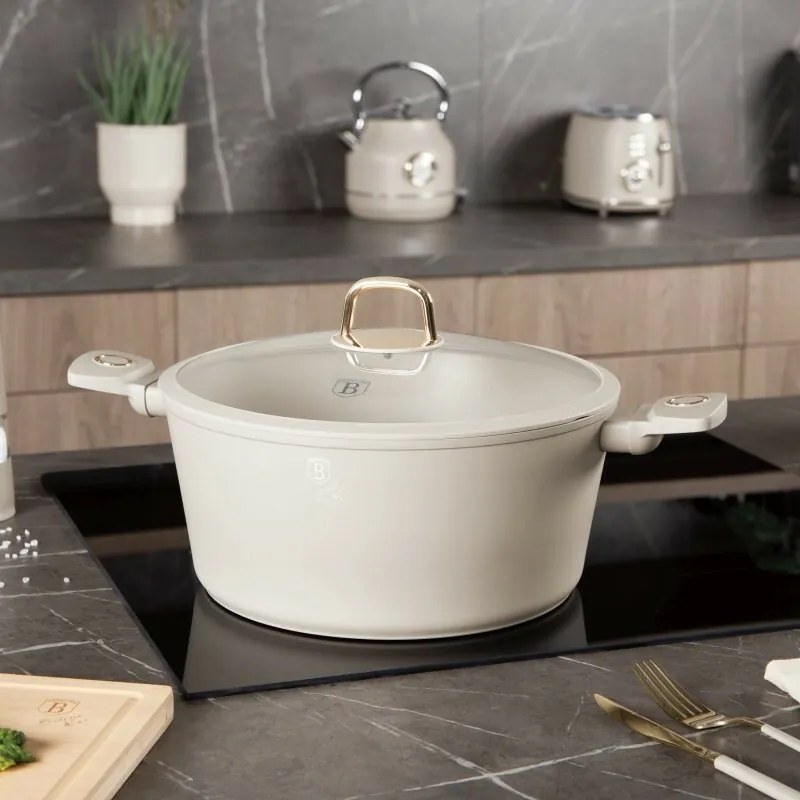 BerlingerHaus Cratiță cu suprafață din titan șicapac Sahara 30 cm, 4HOME
