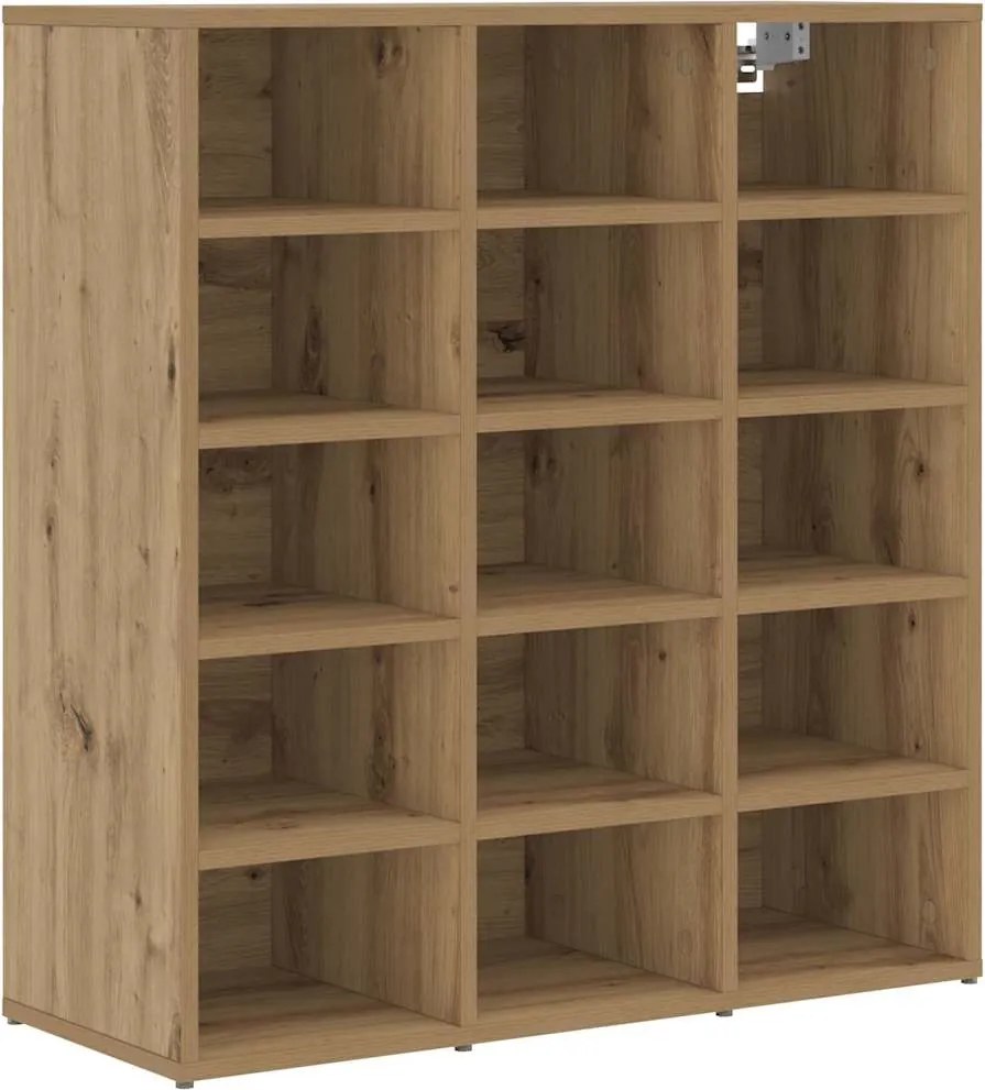 vidaXL Dulap pentru pantofi Stejar Artizanal 77,5 x 30 x 83,5 cm