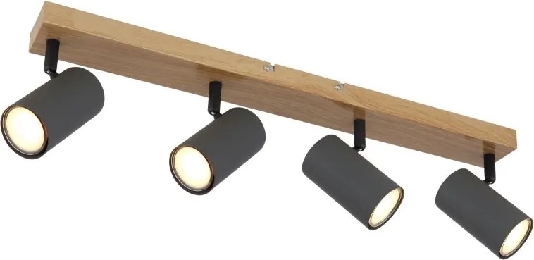 Plafoniera cu 4 spoturi directionabile design modern ROBBY gri grafit