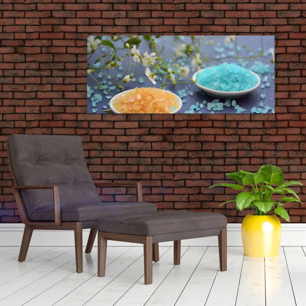 Tablou cu sarea de mare colorată (120x50 cm)