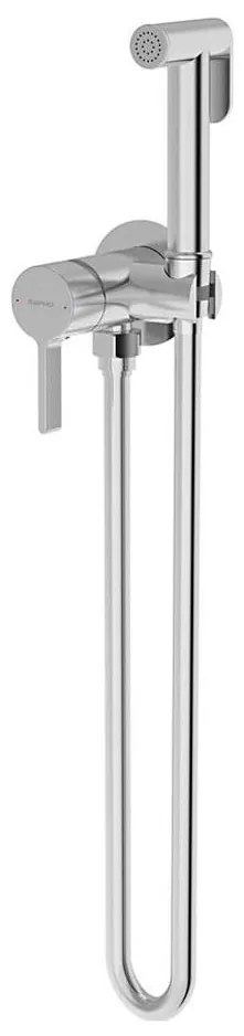 Baterie de bideu cu duș pentru instalare ascunsă Sapho ICONIC crom lucios