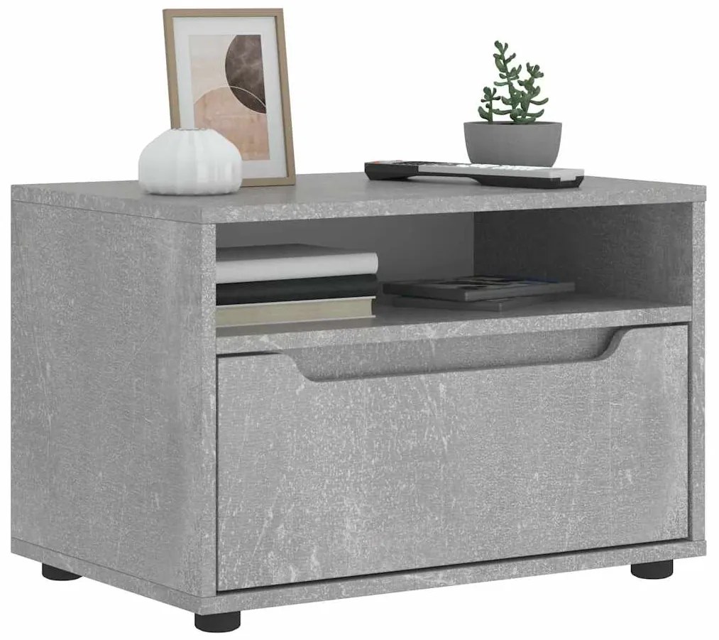 vidaXL Dulap TV &quot;VISNES&quot; Beton Gri 60x40x38 cm Lemn prelucrat