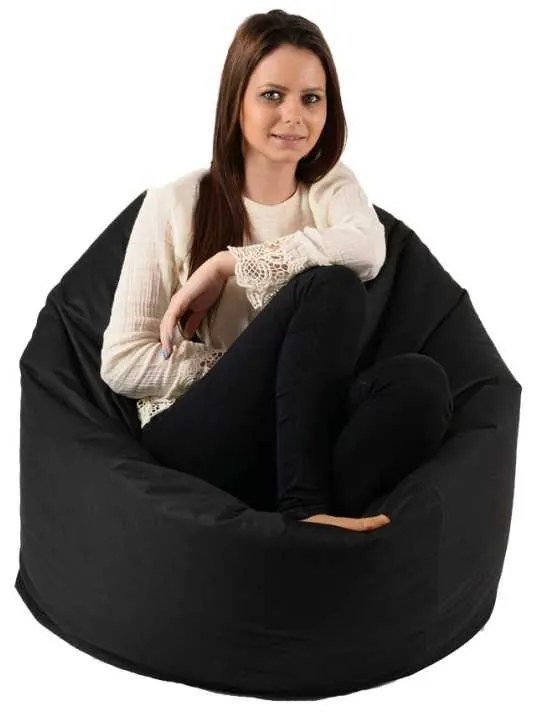 Fotoliu Relaxo XL , Material Impermeabil - Negru