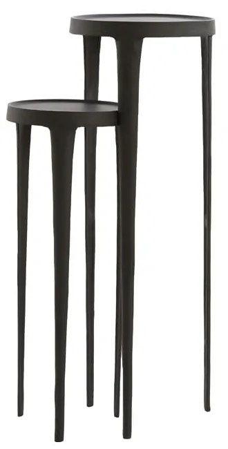 Măsuțe auxiliare 2 buc. rotunde din metal ø 35 cm Tobias – Light &amp; Living