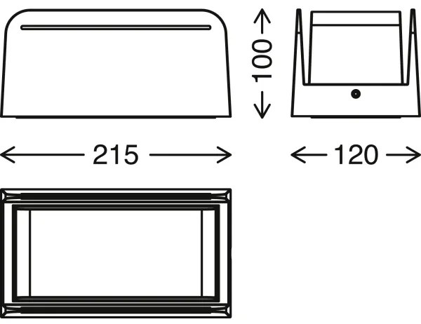 Aplică de exterior BOKS 1xE27/12W/230V IP44 Briloner 3016-015