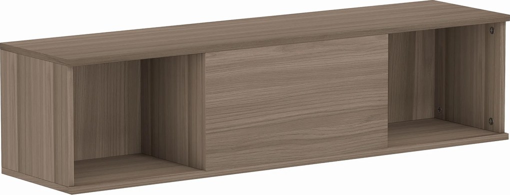 HOMCOM Dulap suspendat, mobilier de depozitare cu 2 compartimente deschise si usa rabatabila, 120 x 30 x 29,5 cm, maro | Aosom Romania