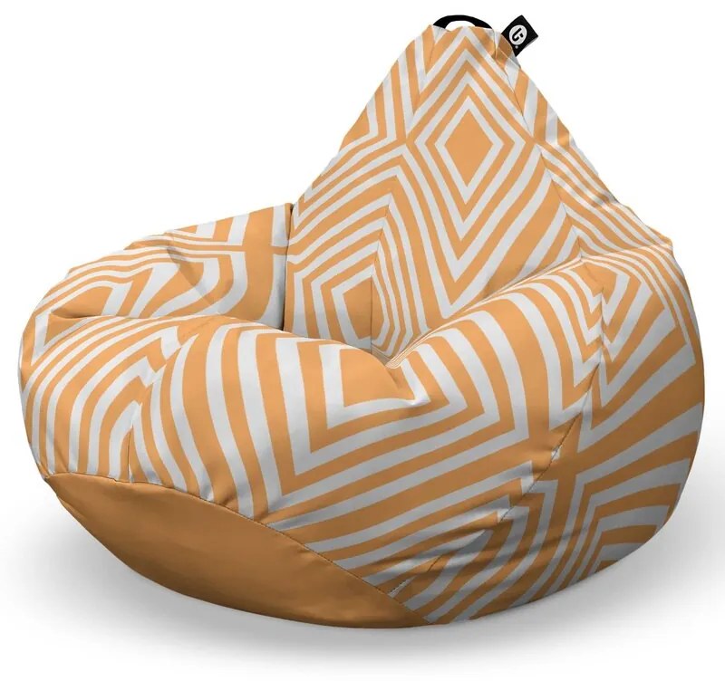 Fotoliu Puf Bean Bag tip Para XL, Diamond, Orange