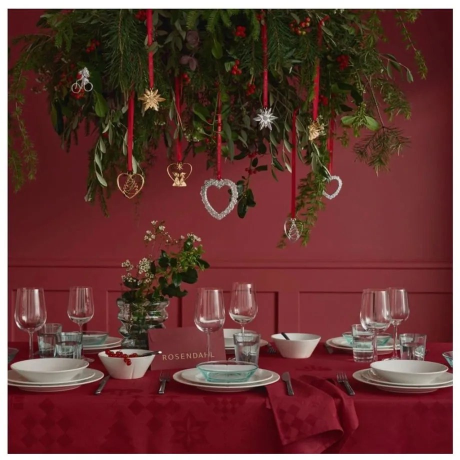 Față de masă din damasc 150x320 cm cu model de Crăciun Natale – Rosendahl