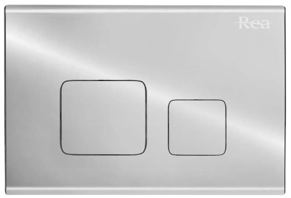 Clapeta/Buton F argintiu pentru cadru wc