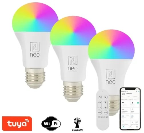 Immax NEO 07733CDO-SADA 3xLED RGB E27/11W/230V Wi-Fi Tuya + DO dimabil