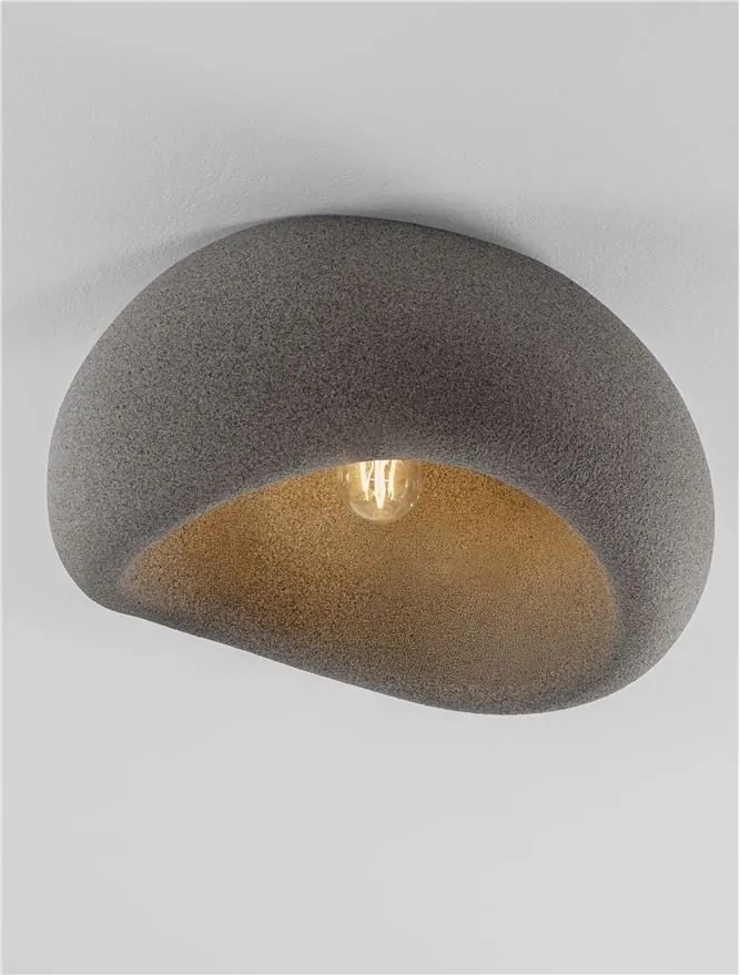 Plafoniera design modern, Stone Gray, AERE, L 50cm