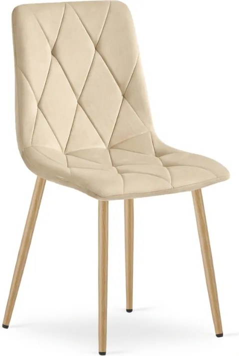 Scaun de catifea crem LIBRA BUTTER CREAM