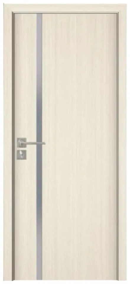 Usa Interior din MDF Novo Doors ND04 LUX PREMIUM, Cadru din Lemn Masiv, KIT COMPLET, Toc Reglabil de 10 CM INCLUS, Plinta pe Ambele Parti (Culoare: