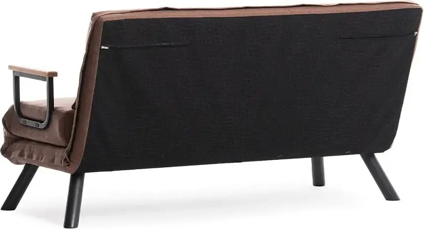 Canapea extensibilă 2 locuri living 133x175 cm – stofă, nuanța maro – Seda