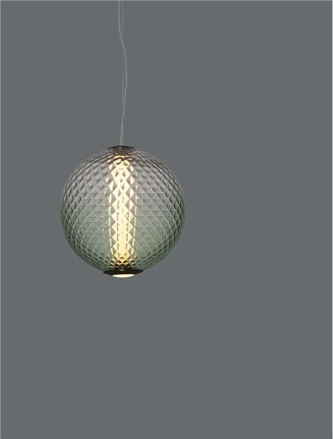 Lustra, Pendul LED, Sticla Verde, AORA, NVL-9191246