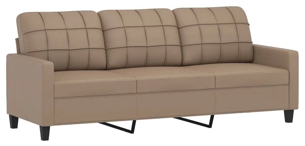 35912699999 vidaXL Canapea cu 3 locuri B-Stock, cappuccino, 180 cm piele ecologică