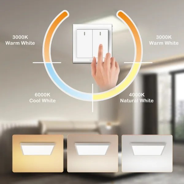 Brilagi FRAME - corp de iluminat LED pentru baie, 50W/230V, 3000/4000/6000K, 60x60, IP44
