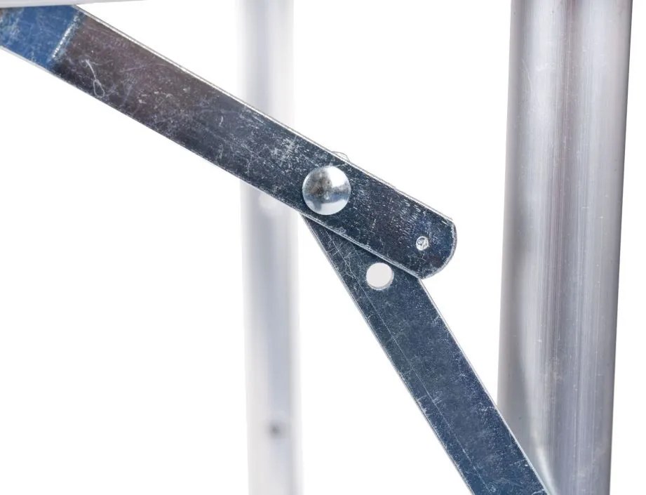 Masă de catering pliabilă 119,5 x 60 cm albă cu 4 scaune