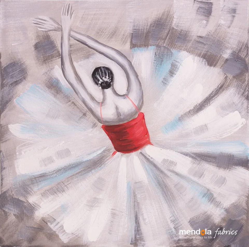 TABLOU PICTAT MANUAL BALLERINA, 40X40 CM