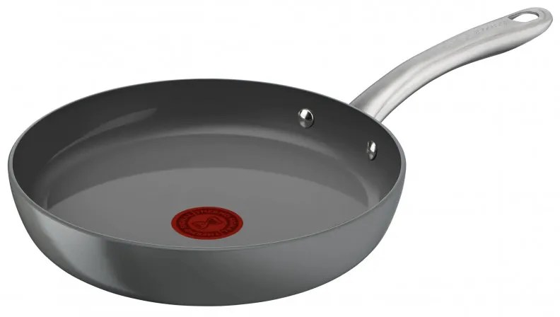 Tigaie Tefal C4240643 Renew+, 28 cm, Acoperire ceramica, Thermo-Signal, Thermo-Fusion, Thermo-Spot, Inductie, Gri