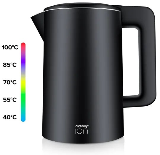 Fierbător de apă cu termoreglare Niceboy ION ThermoKettle TK5 1,7 l 2200W/230V negru