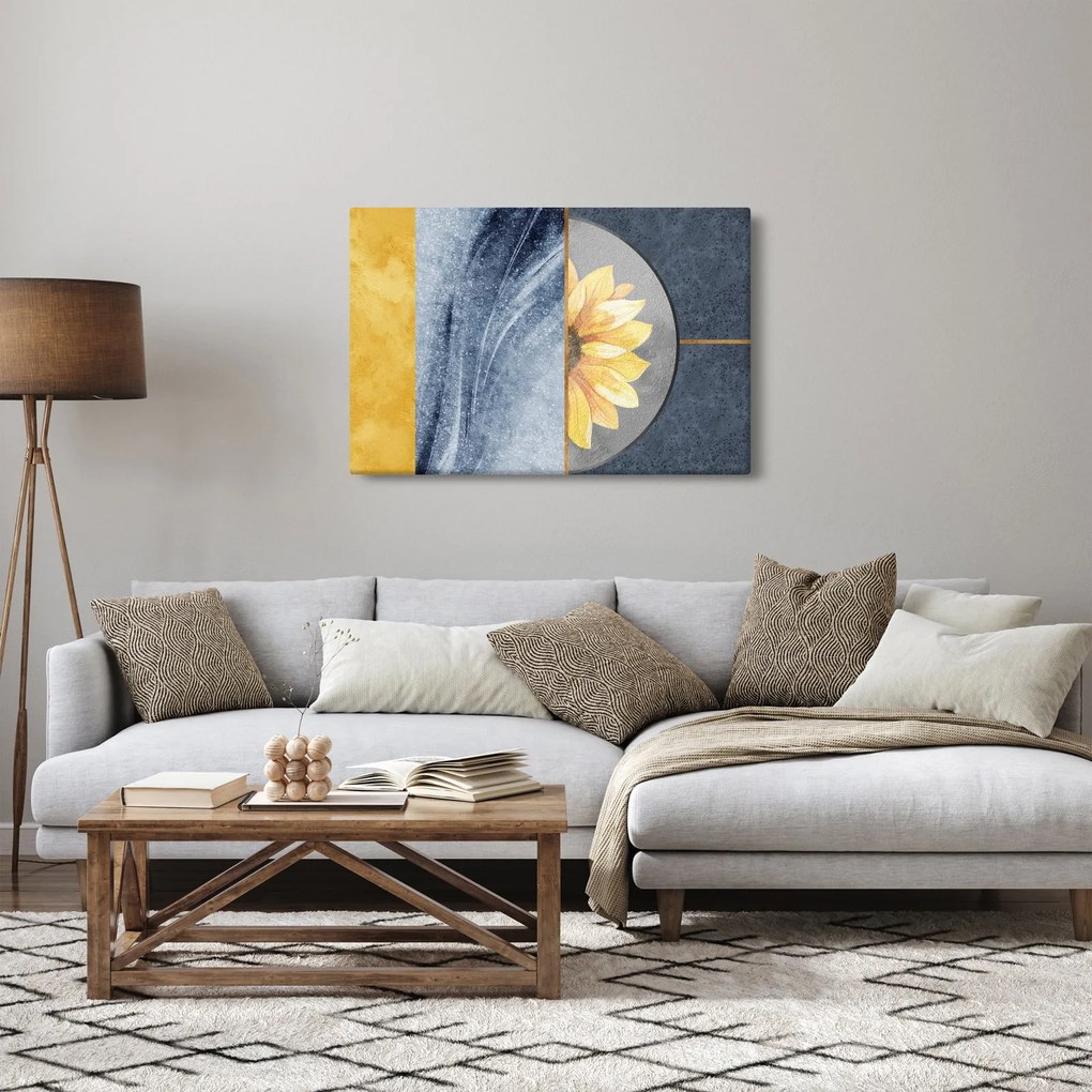 Tablou - Forme și flori (90x60 cm)