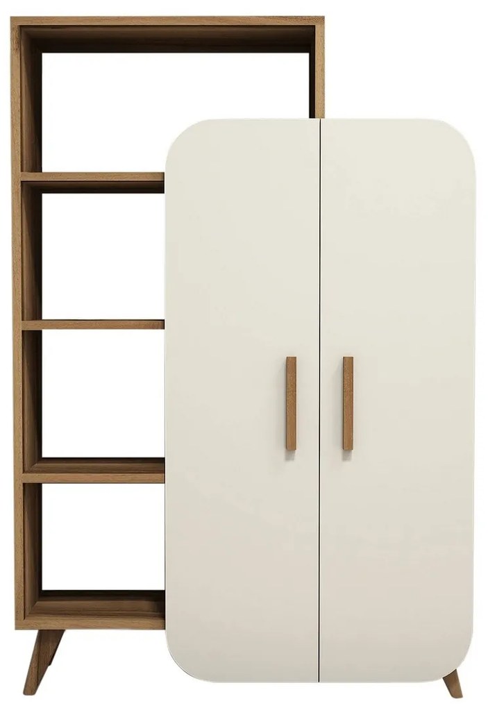 Bibliotecă Form Cream and Walnut