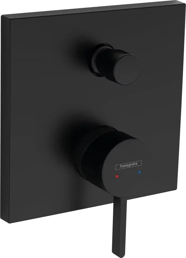 Baterie cada - dus incastrata Hansgrohe Finoris negru monocomanda