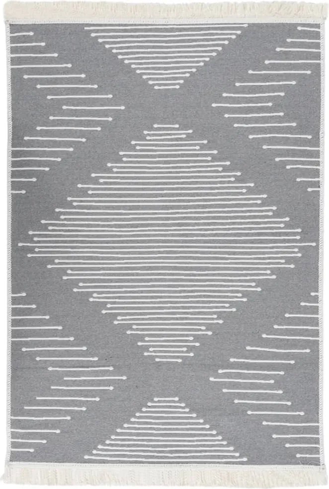 vidaXL Covor, gri închis, 160x230 cm, bumbac