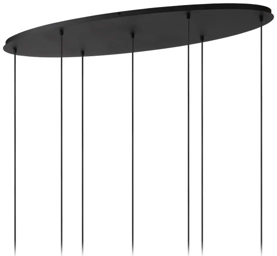 Lustră pe cablu Lucide 45405/07/30 ELOISE 7xE27/40W/230V negru