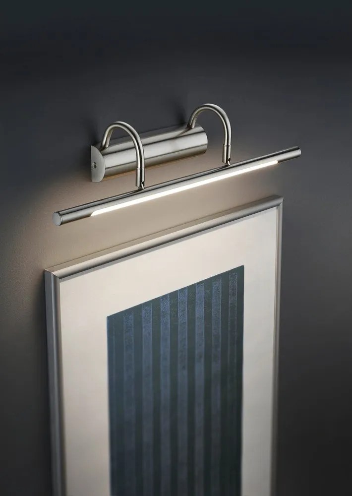 Aplică de perete argintie LED Cuadro – Trio