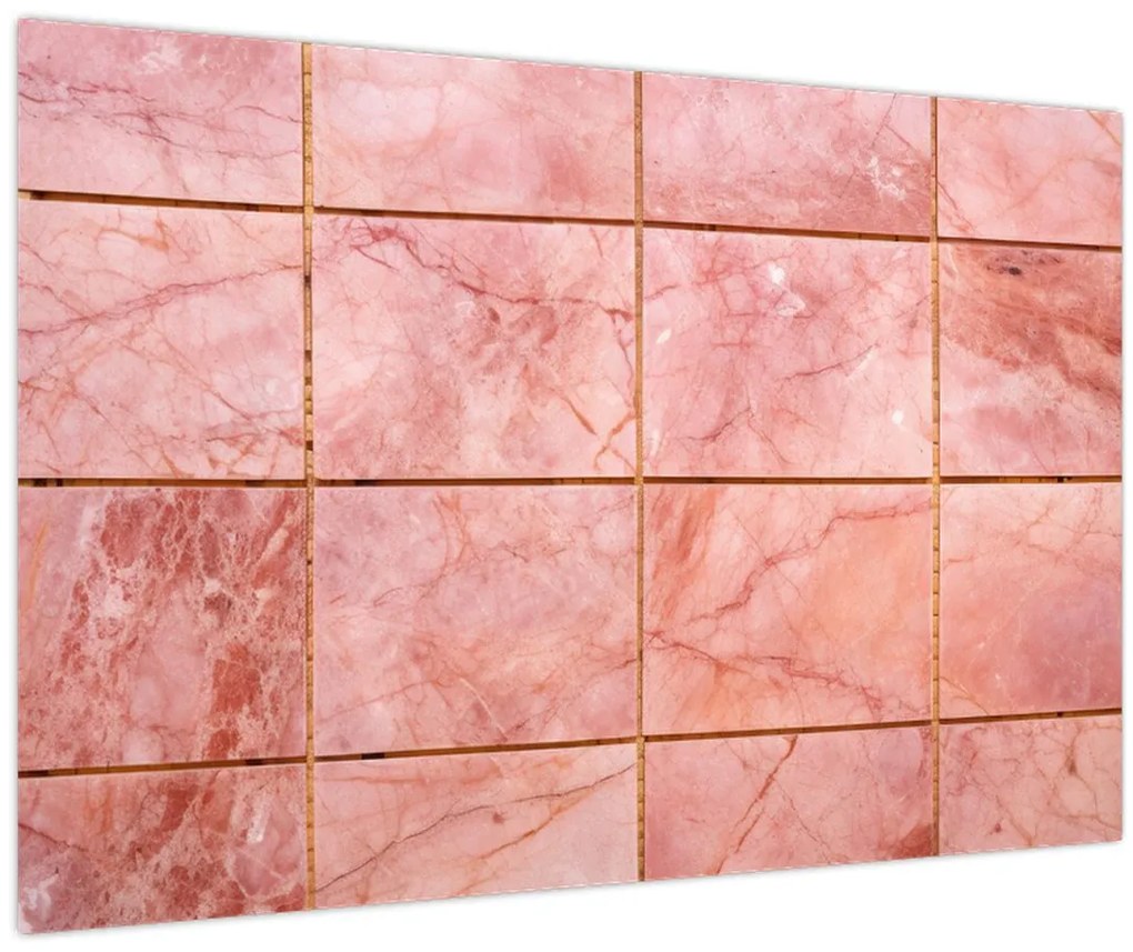 Tablou - Roz, gresie marmorată (90x60 cm)