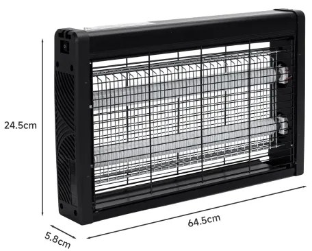 Brilagi - Capcană electrică pentru insecte 2xUV/18W/230V 100 m2 neagră