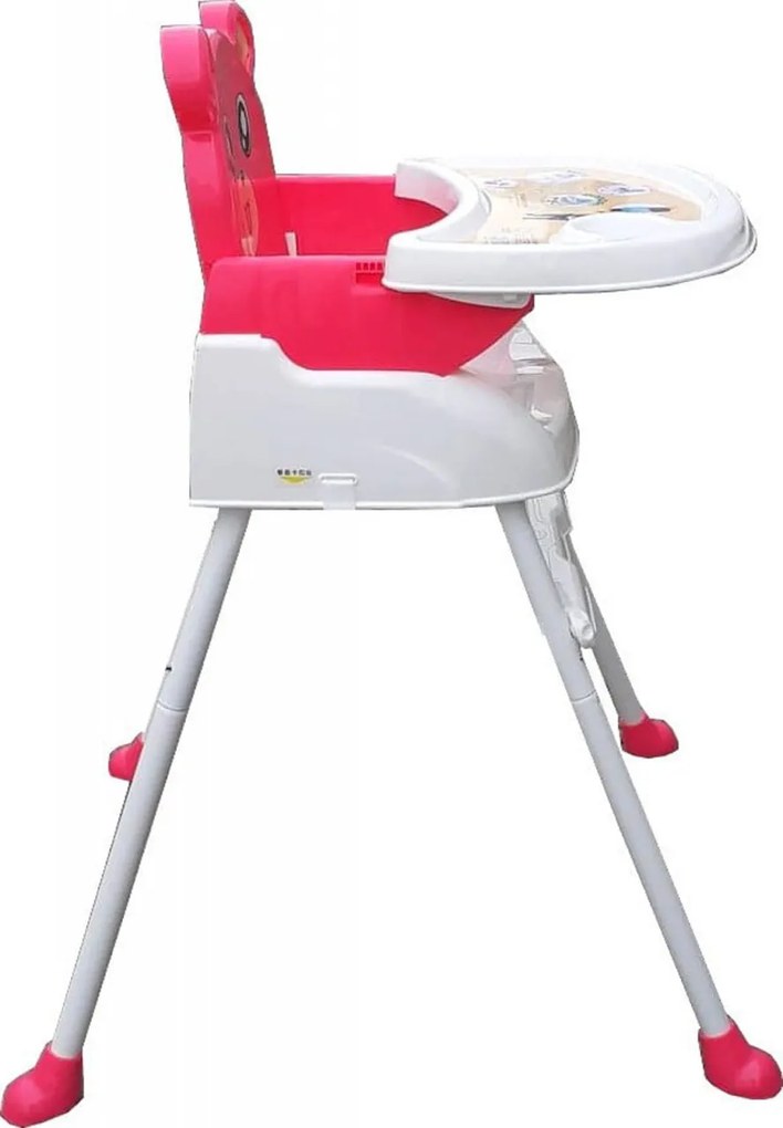 Scaun de masa 3 in 1 pentru copii si bebe NOVOKIDS™ Teddy Bear ,transformabil in scaunel copii, functie inaltator scaun, 2 trepte de inaltime, sezut