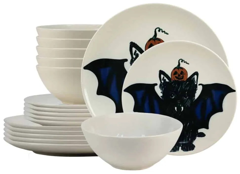 Set De Masa BatKitty 18 piese, pentru 6 persoane- Bucură-te de Gustări în Stil Felin