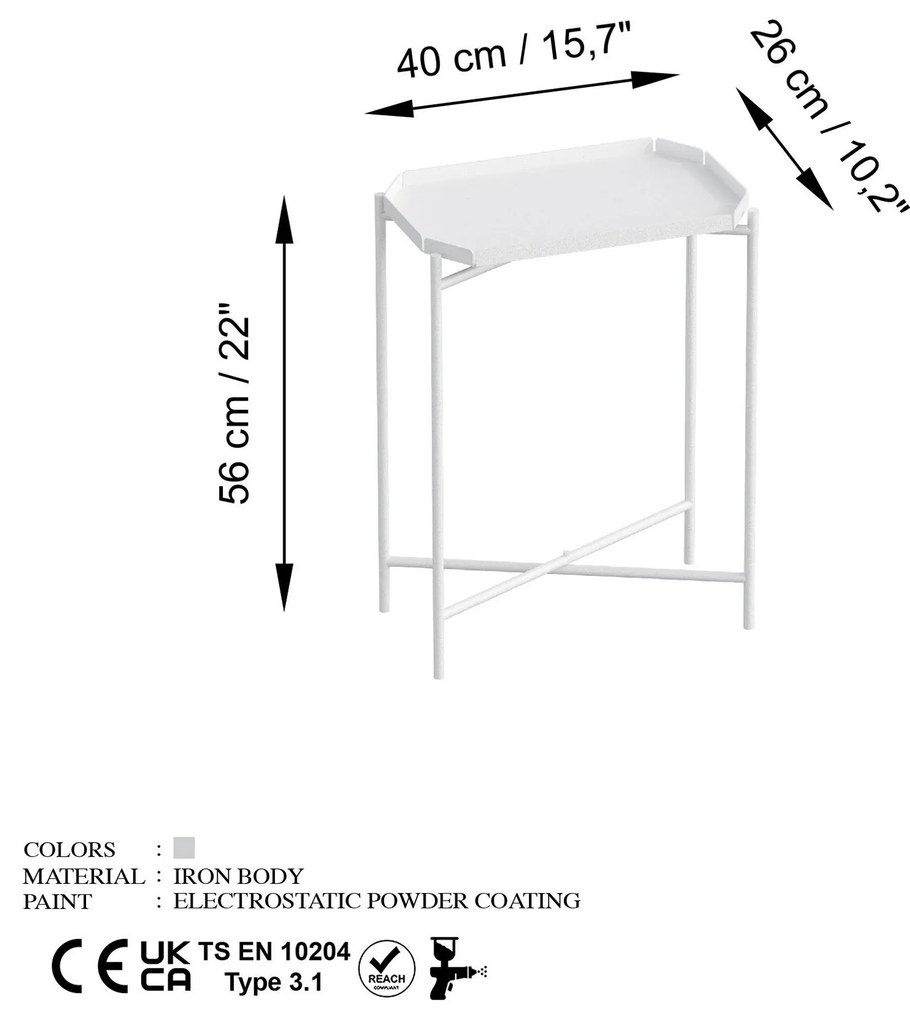 Măsuță de cafea Museli 9 (alb) . 1093287