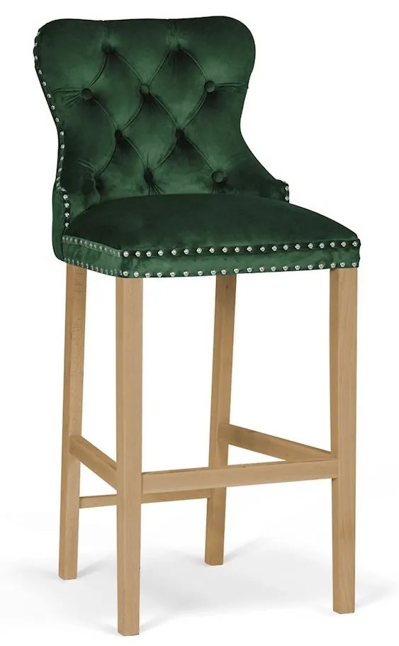 Scaun Bar Madame Verde/Stejar BL78 L70 cm