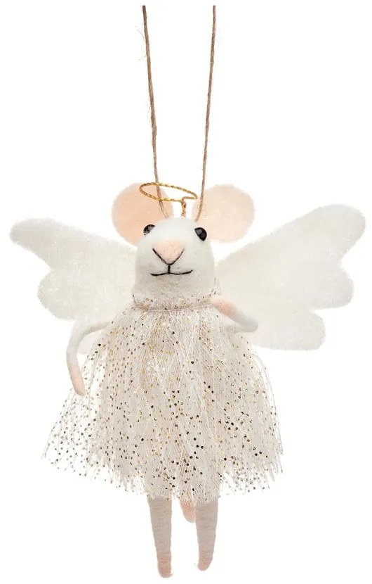 Ornament de Crăciun din material textil Angel Mouse – Sass &amp; Belle