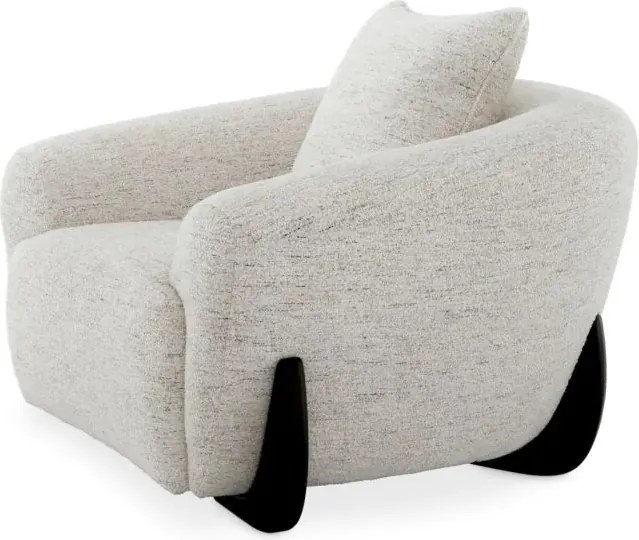 Fotoliu design LUX Siderno, Seashell off-white