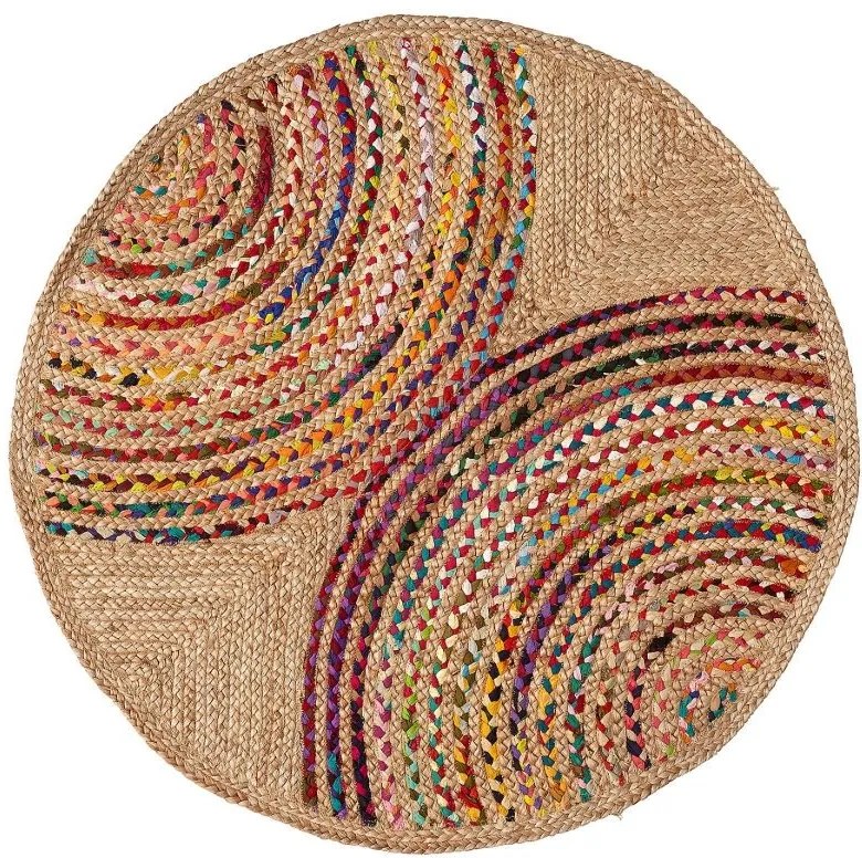 Covor multicolor din iuta si bumbac 100 cm Graciela La Forma